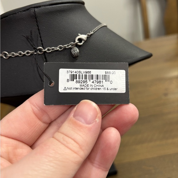 Kurt Geiger London Eagle Pendant Necklace in Silver-Tone with Rainbow Crystals - Picture 4 of 5